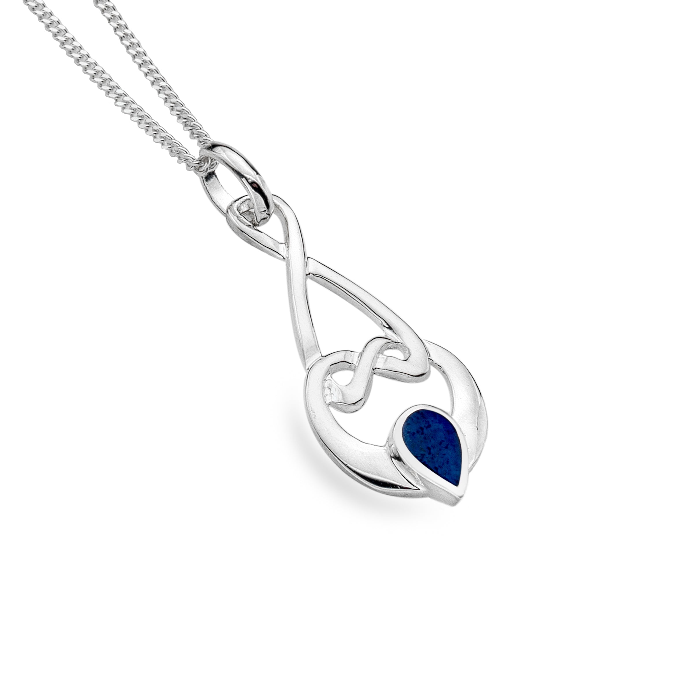 Lapis Love Knot Pendant